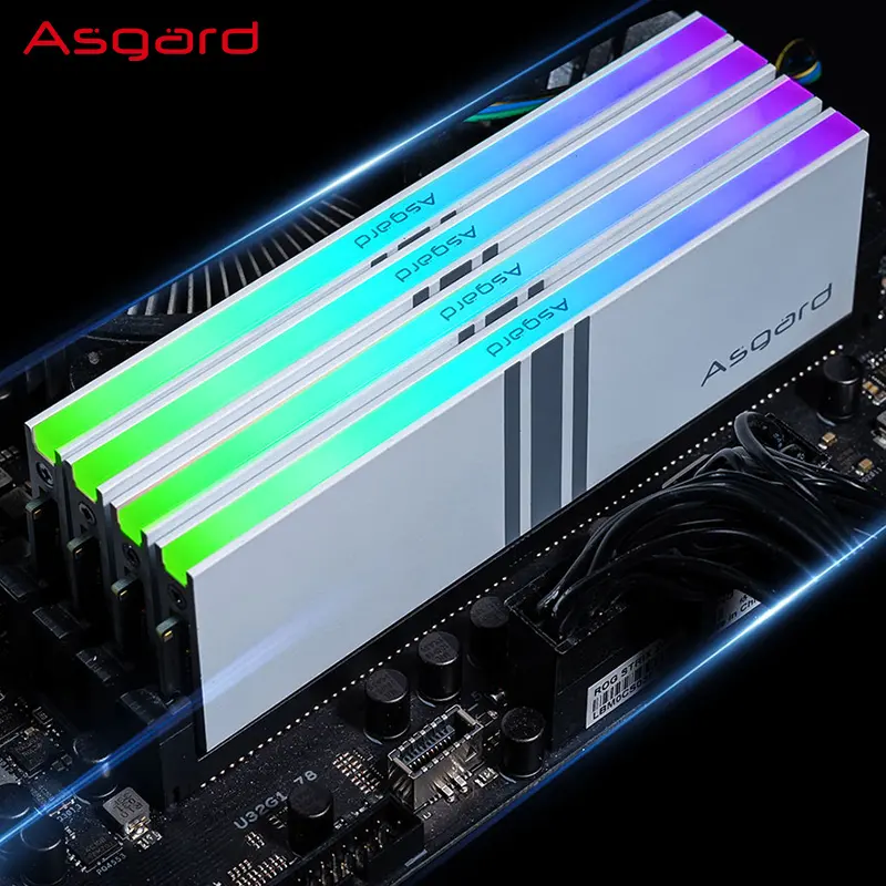 Asgard Ram RGB 16GB 8GX2 Kit Ram Memory Ddr4 3200mhz X.M.P For Gaming PC Desktop Water-cooled Case Lighting Synchronization
