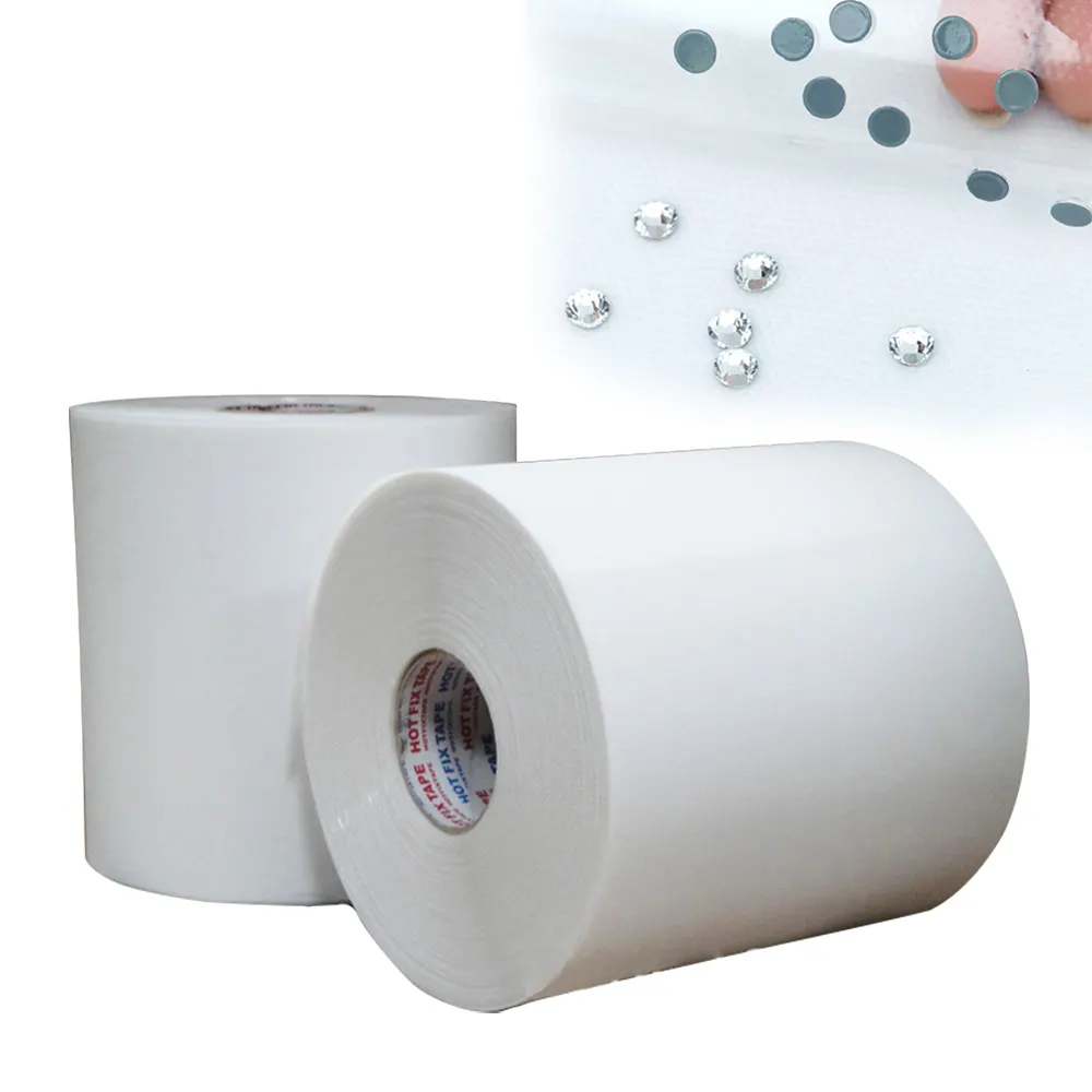 Hotfix Paper Tape 24 28 32CM Wide Iron On Heat Rhinestones Sticky Transfer Film Paper Roll For Clothes Shirts DIY Craft