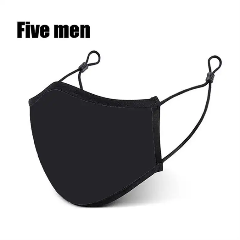 Five men custom breathable cotton cloth maskes washable reusable facemask