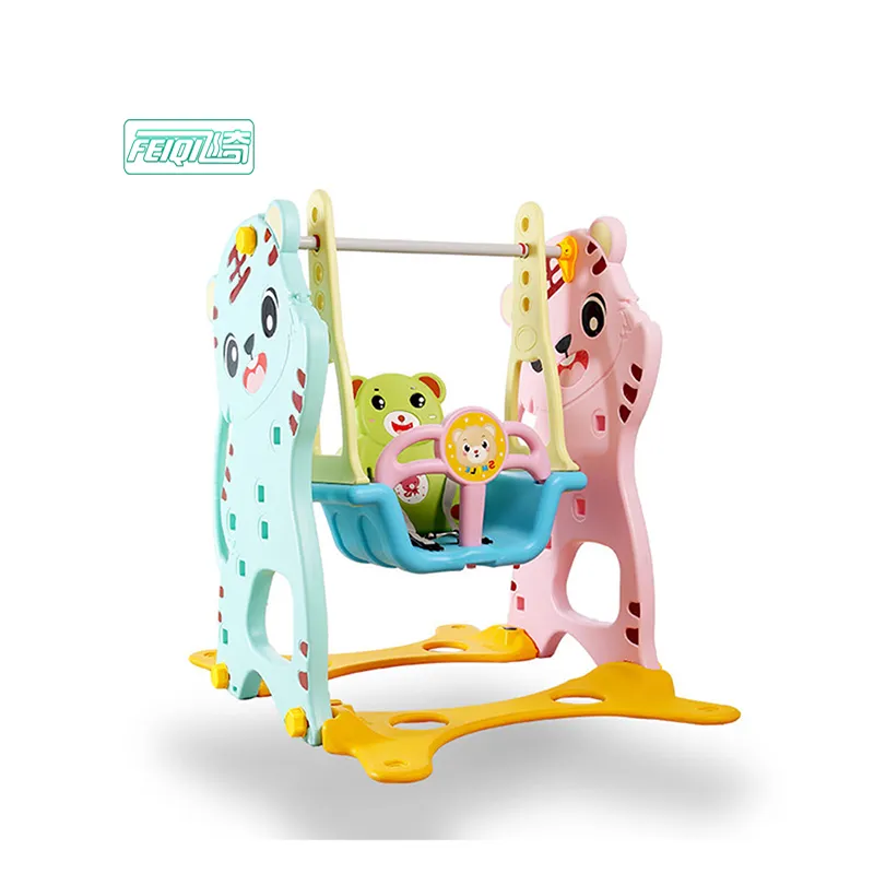 Customized cute plastic kids garden swings single chair cheap price