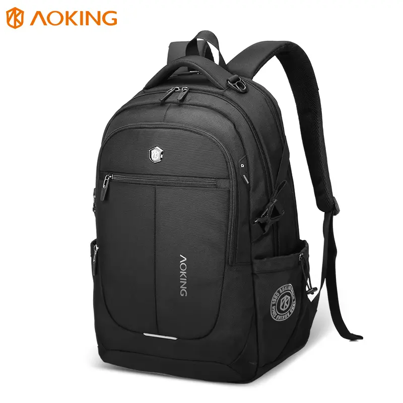 AOKING Durable men casual Lightweight mochilas computer usb smart Waterproof mochilas rucksack 19 inch bag black laptop Backpack