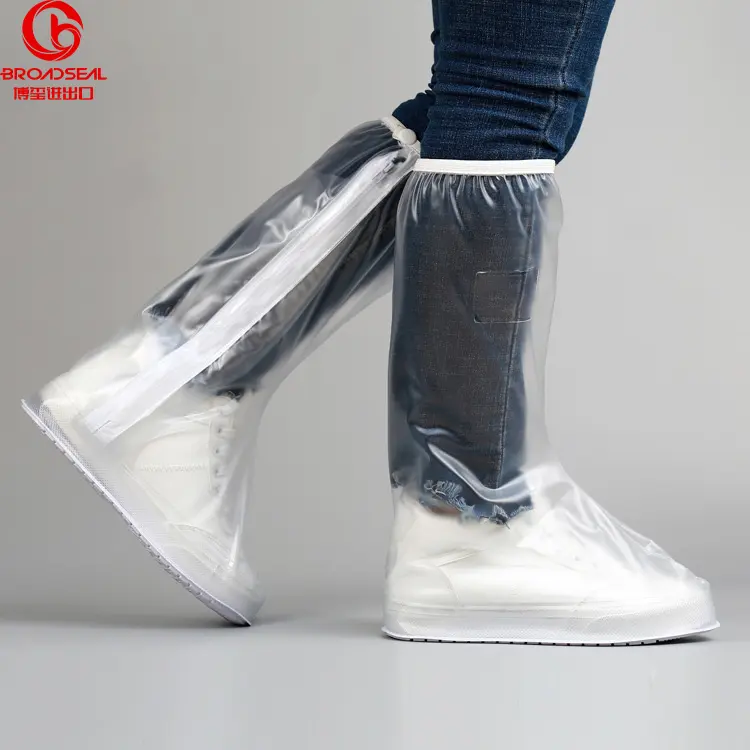 Colorful Customized PVC Reusable Anti-skid Foot Covers Elastic Dustproof Rain Boots  Shoe Protector Waterproof