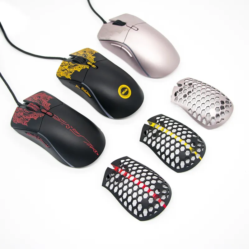 AIWO Mause Gamer 12000 Dpi Adjustable Weight And Dpi 13 Race Light Wired Key Mouse Set