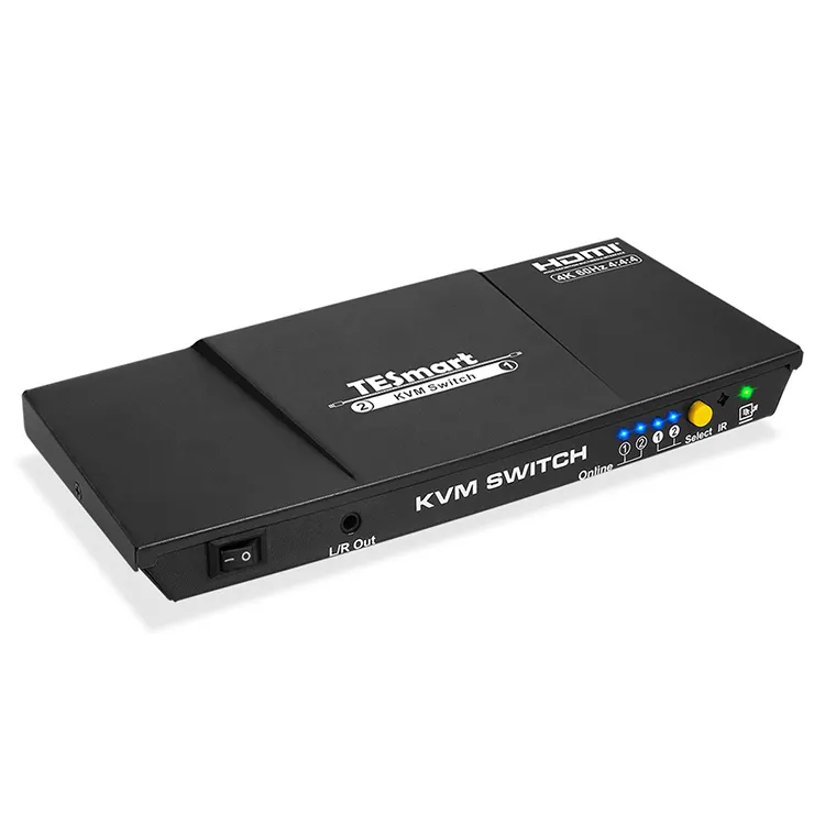 Hot key Auto KVM switch 4K@60Hz 4:4:4 USB 2.0 2 port usb kvm switch