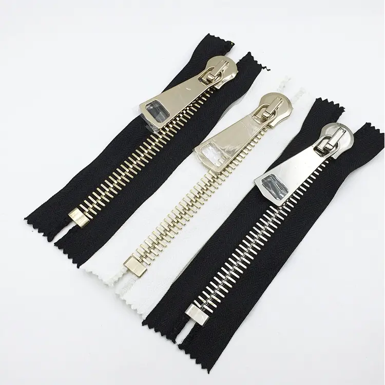 Big zipper #10 stainless steel metal zipper garment sewing accessories metal zippers for windbreaker