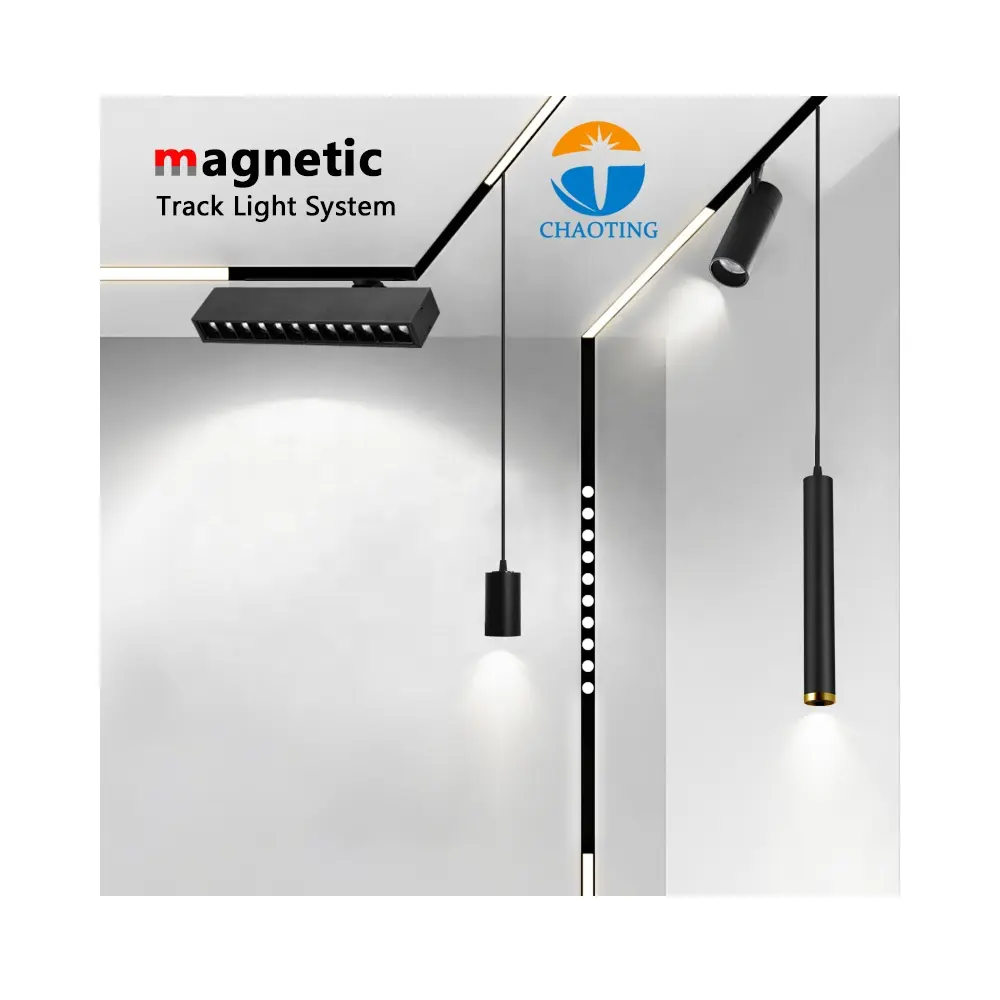 Внутренний Встраиваемый светодиодный светильник 48 В постоянного тока, линейный Трековый магнит, встроенный алюминиевый светодиодный магнитный Трековый рельс