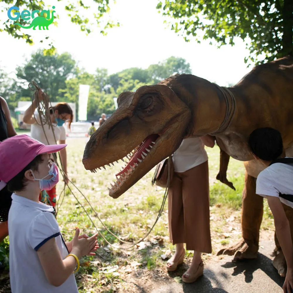 Gecai реалистичный аниматронный динозавр ходячий костюм динозавра для продажи