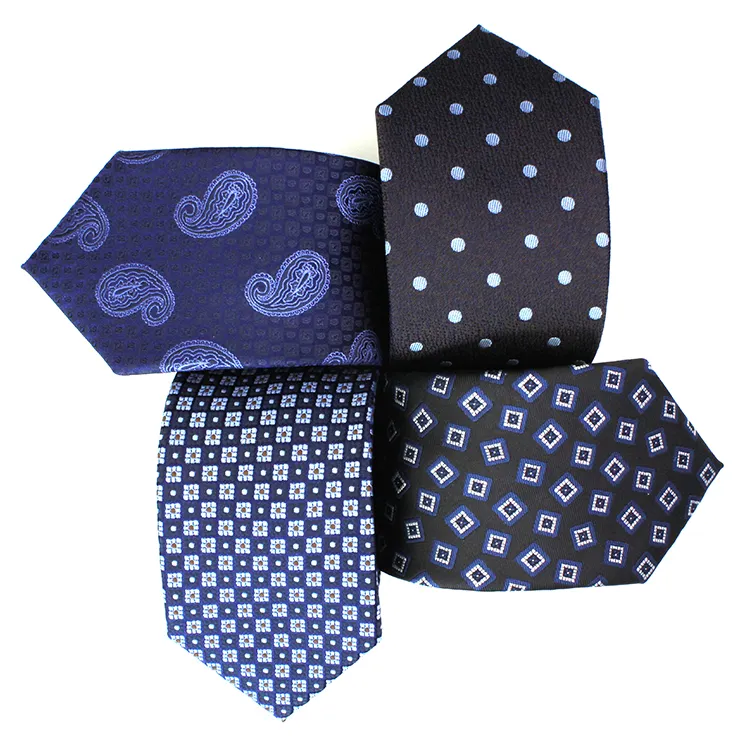 Wholesale Corbatas De Seda Fashion Fresh Dot Silk Ties For Men Italian Woven Silk Neckties Men