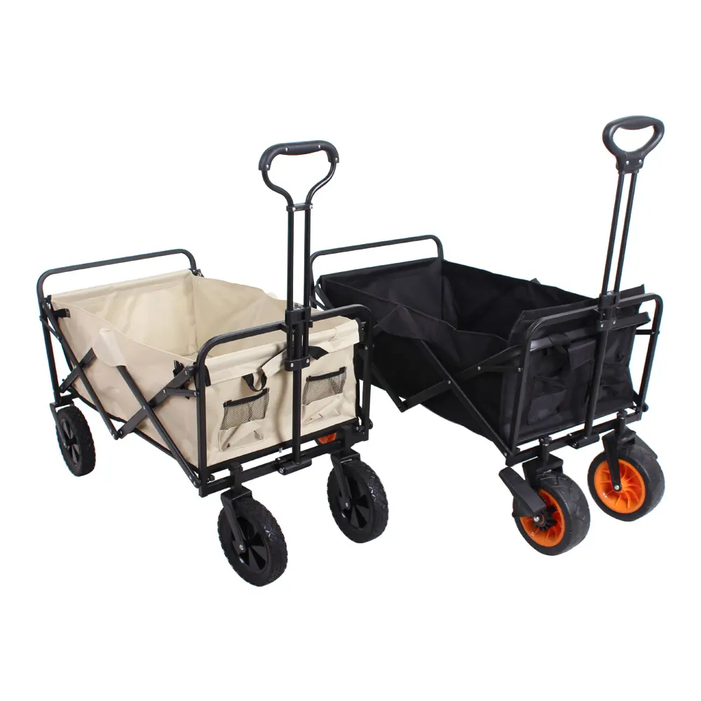 Outdoor Leisure Goods Portable Shopping Tour Hand Luggage Cart Mini Camping Trolley Folding Wagon Carts