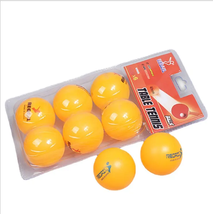 Table tennis training 40mm PVC plastic 3 star Pingpong balls 6 pack table tennis ball