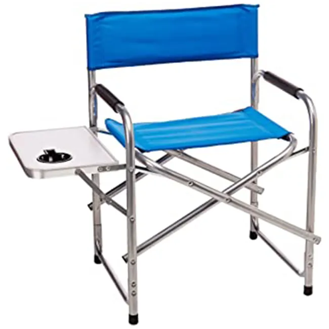 camping aluminum folding metal frame tube director chair with table