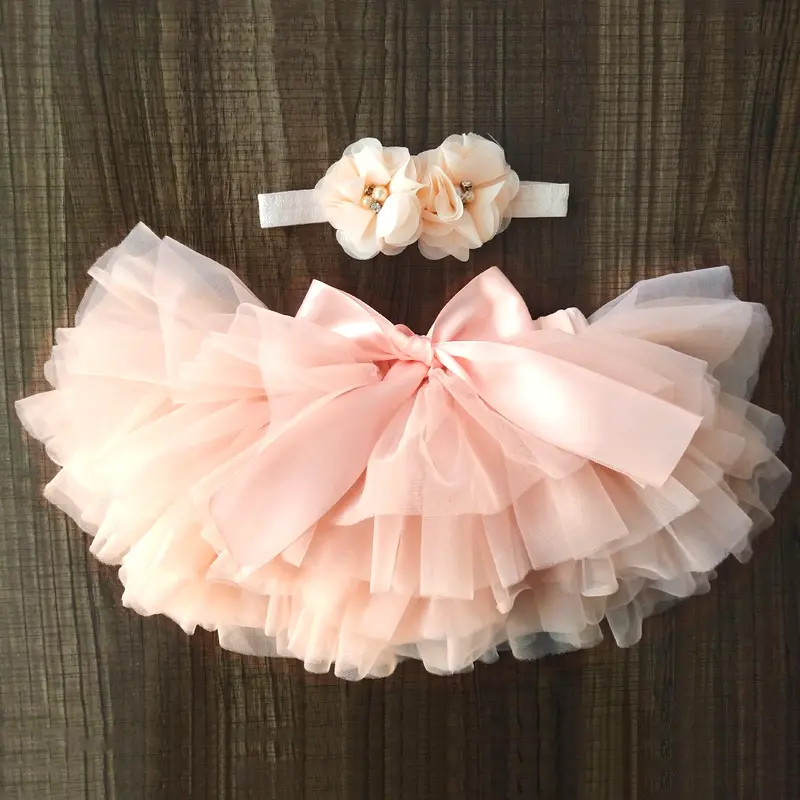 Новая юбка, Лидер продаж, розовая сетчатая юбка принцессы для новорожденных девочек с цветочным ободком, детская одежда, модные комплекты из 2 предметов для девочек с юбкой-пачкой