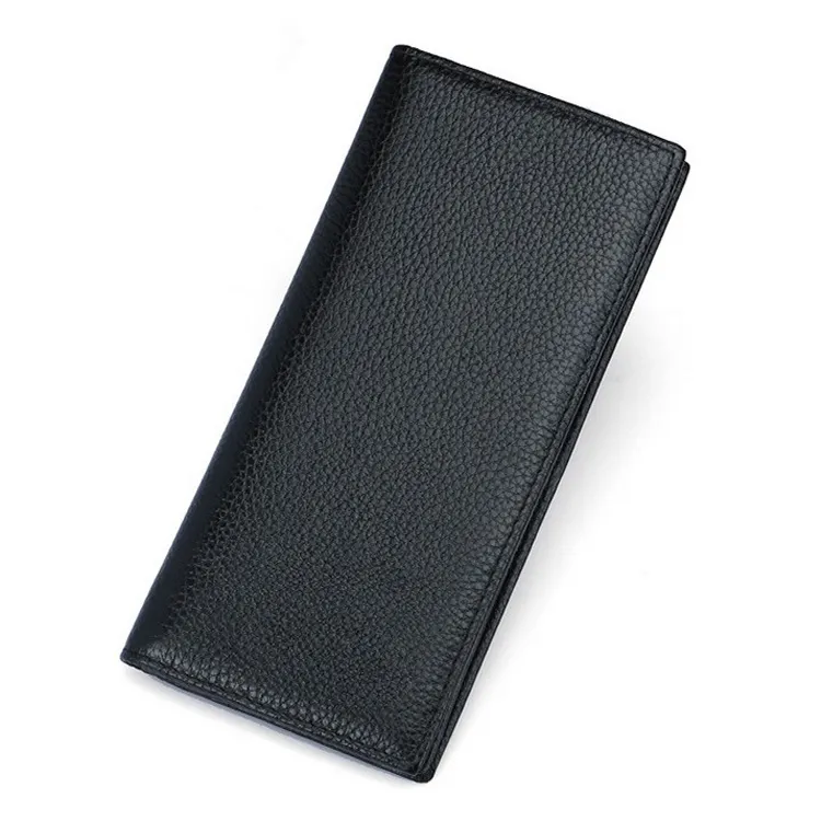 Оптовая продажа, индивидуальный логотип, высококачественный кошелек из натуральной кожи, Мужской Длинный кошелек из натуральной кожи с технологией RFID