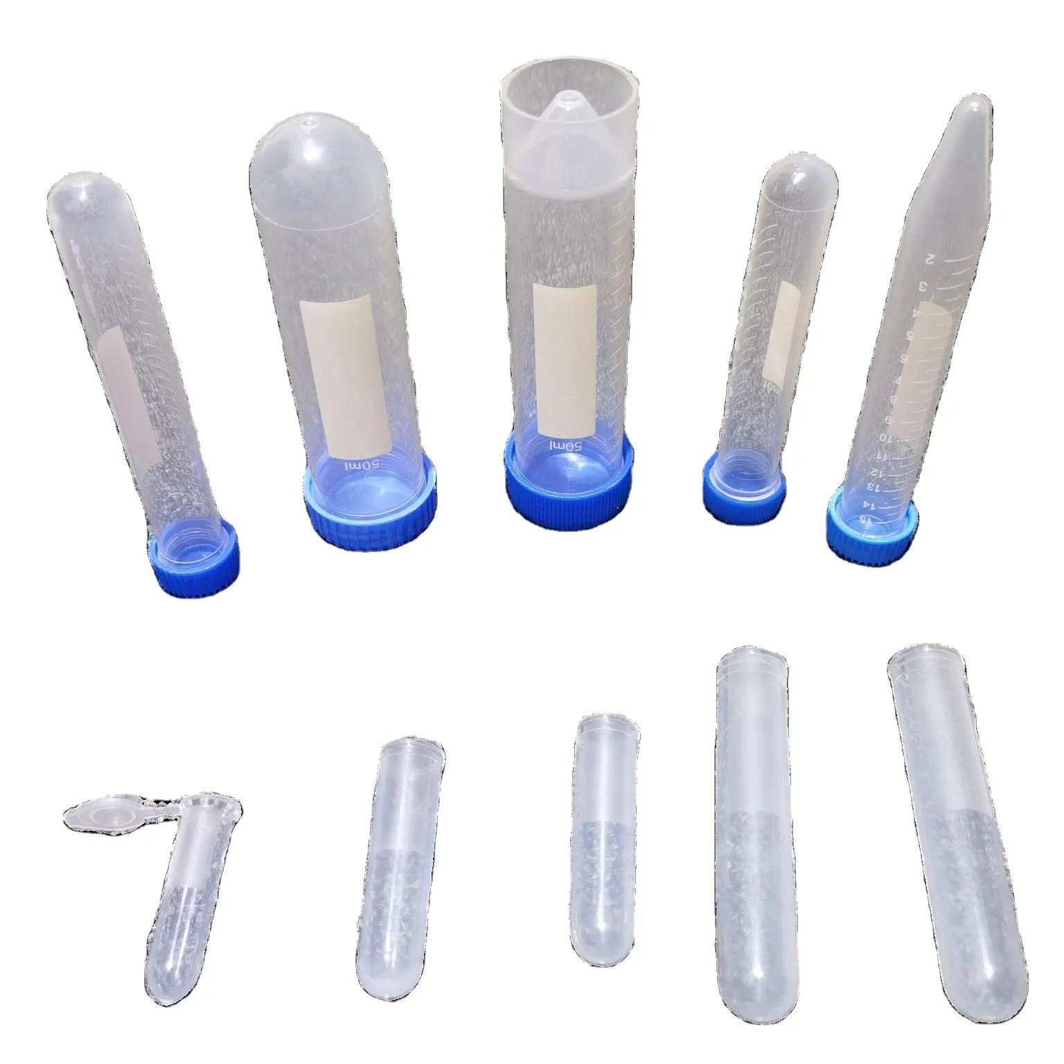 Centrifuge tube plastic hinge blunt tube joint tube vial food grade PP custom OEM color material 10ml  15ml certificate of o