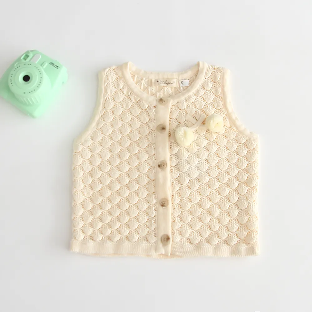 Knitted Baby Girl Boys Vest Newborn Cardigan Clothes Cotton