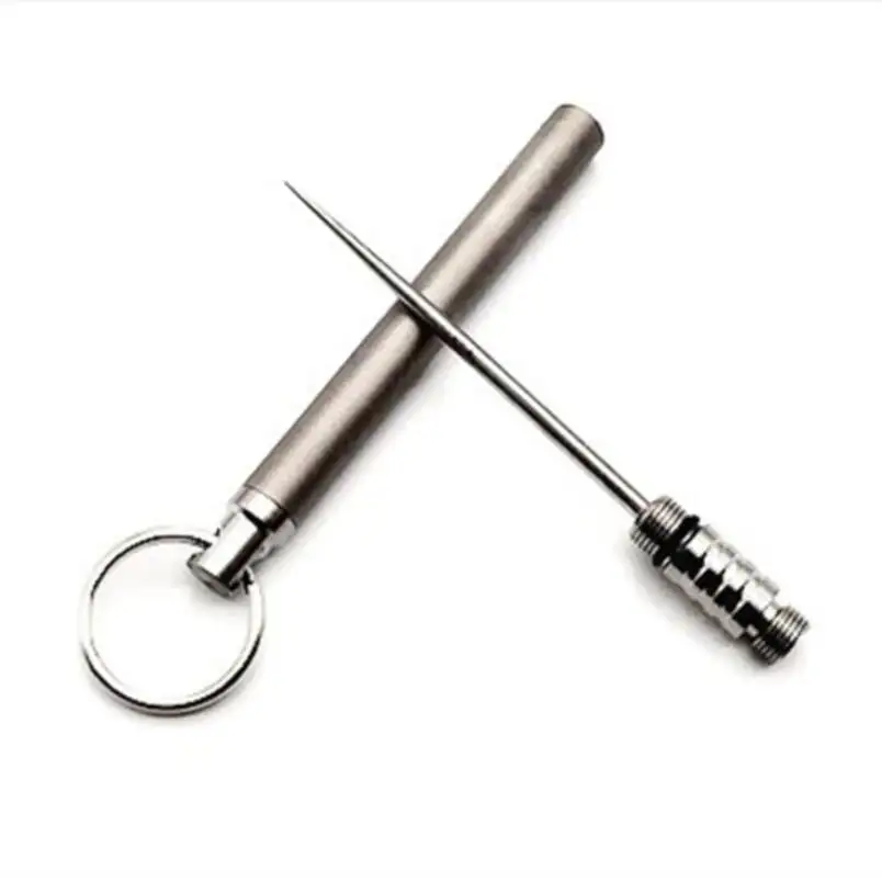 EDC Outdoor Camping Pure Titanium Toothpick Environmentally Friendly Fruit Fork Self-defense Toothpick