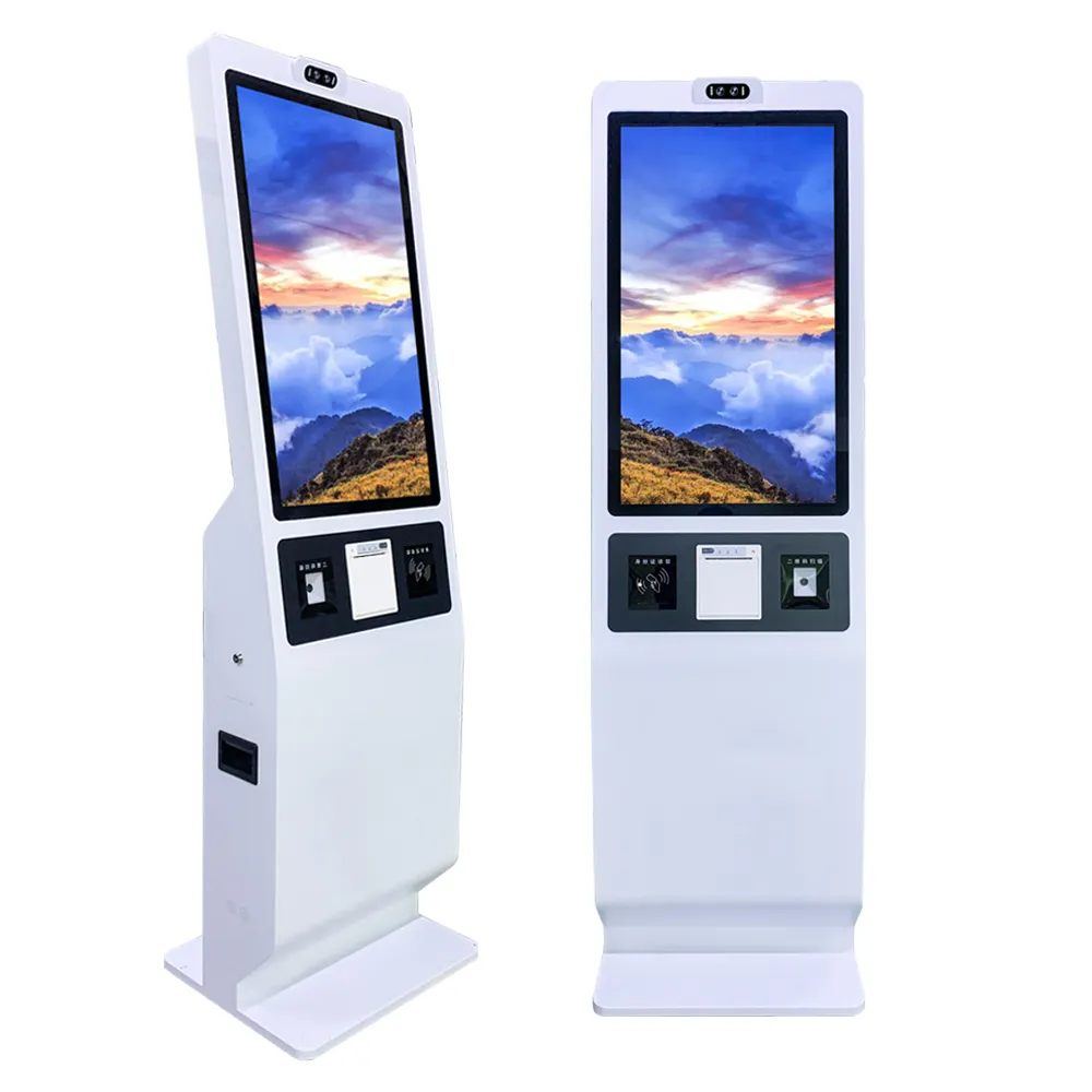 32 Inch  Touch screen Self Ordering Kiosk Coffee Shop Kiosk Machine Printer Self Service Payment Kiosk