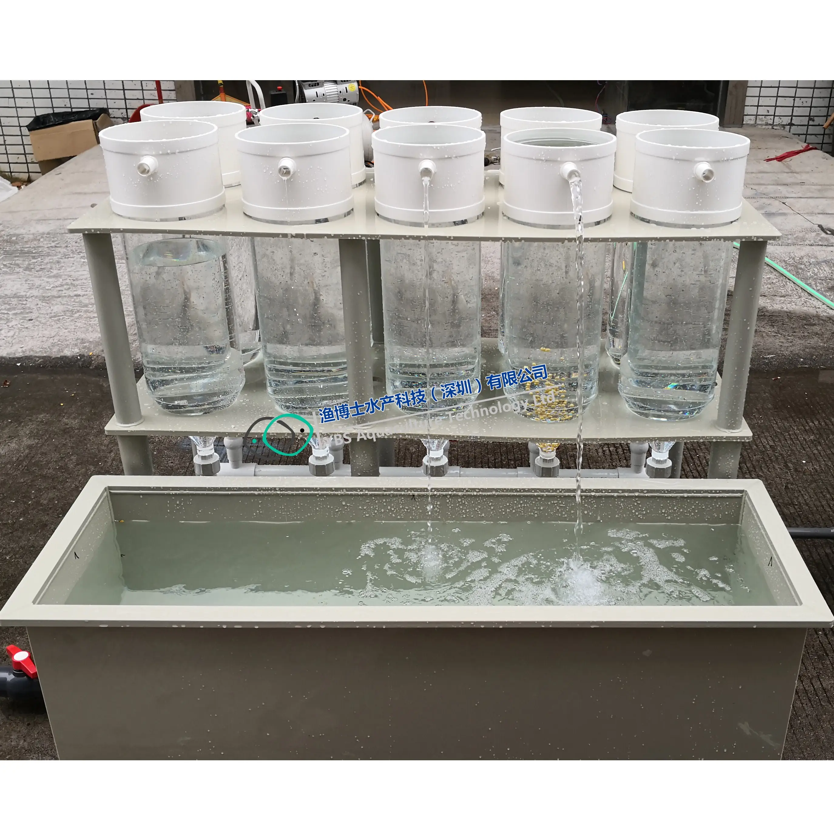 Tilapia Farm Breeding Equipment Egg Hatching Double row PP support Incubator of acrylic glass for fish farm hatchery