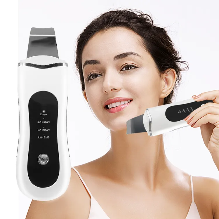 Ems Professional Cleansing Brush Facial Scraper Blackhead Remover Dead Ultrasonic Skin Scrubber Face Pore Spatula Skin Scrubber