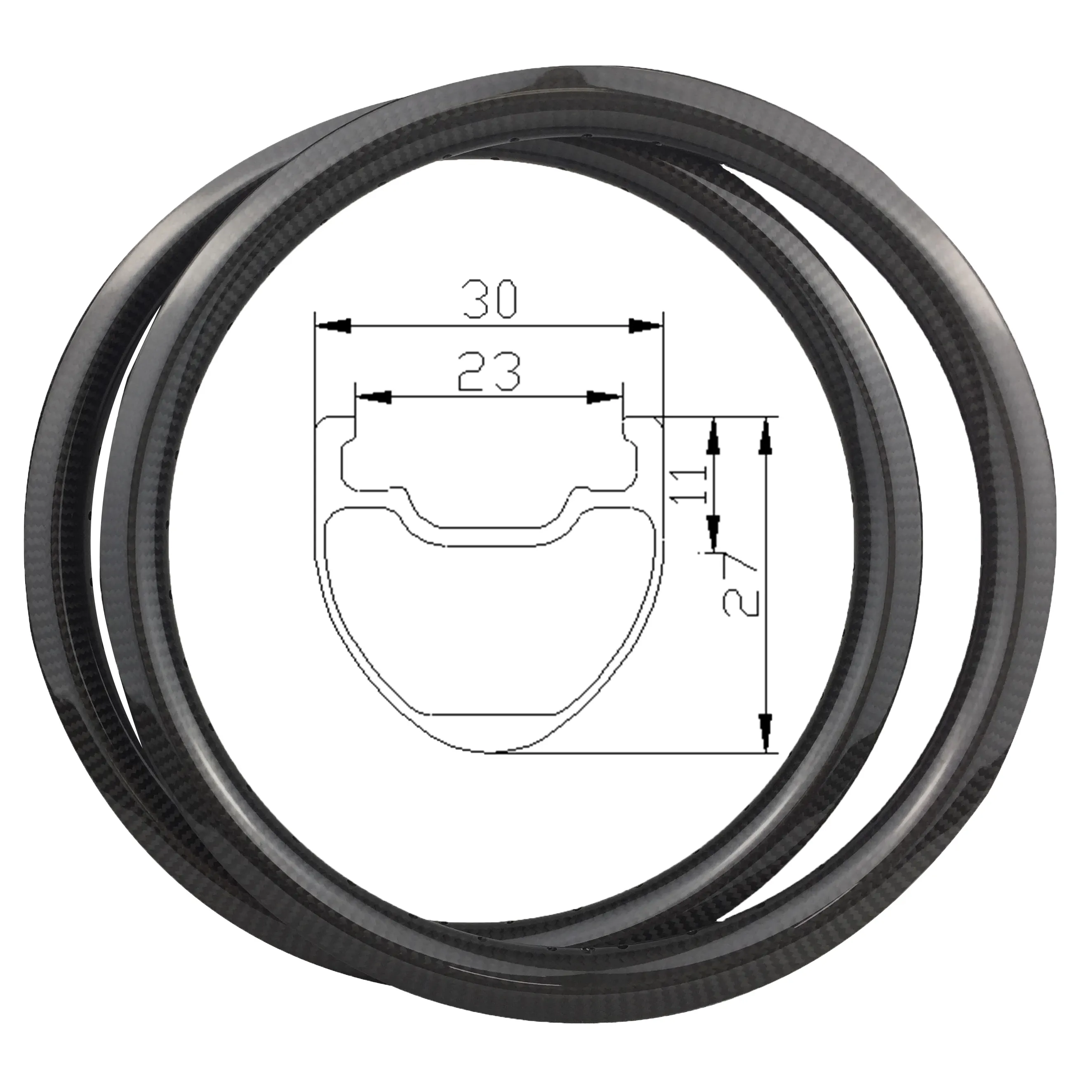 20-Inch Carbon Fiber Road Bike Wheels