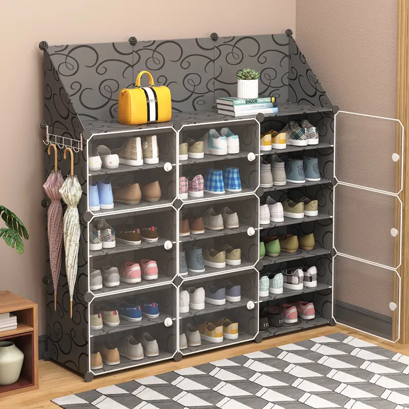 Factory direct sale simple shoe cabinet multi-layer shoe storage shelf hot sale plastic shoe rack