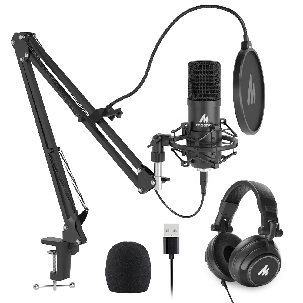 MAONO Professional Metal Voice Recording Usb Condenser Studio Microphones PC Microphone Podcast Recording Gaming Microphones