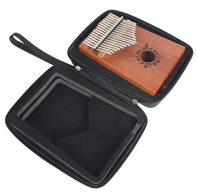 22.5*18*8CM/ 8.86*7.1*3.15in Kalimba Thumb Piano Case New Design Portable EVA Kalimba Accessories Black Storage Bag