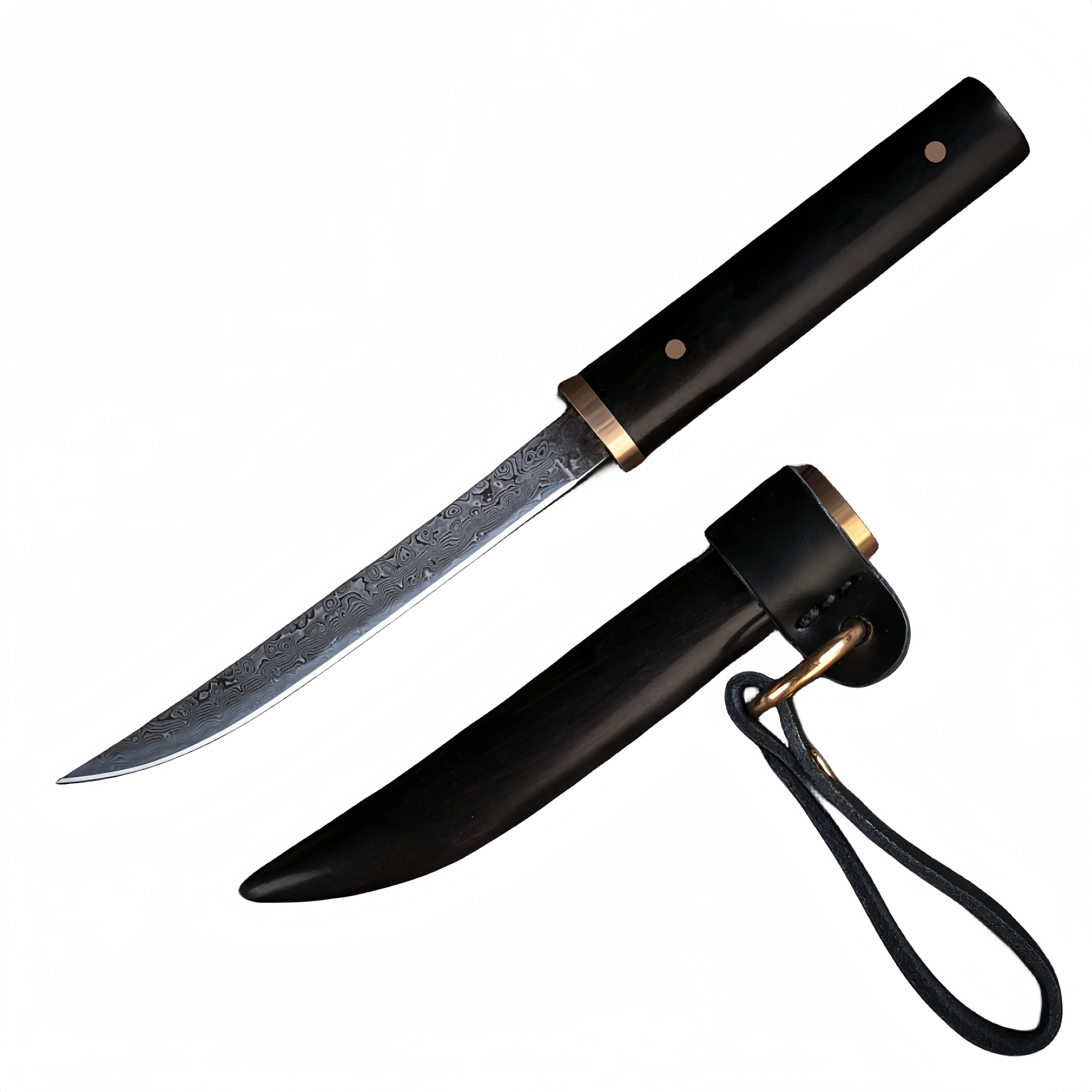 Оптовая продажа, дамасская сталь VG10, ручка из черного дерева, многофункциональный острый Портативный нож для уличного использования, ножи с фиксированным лезвием
