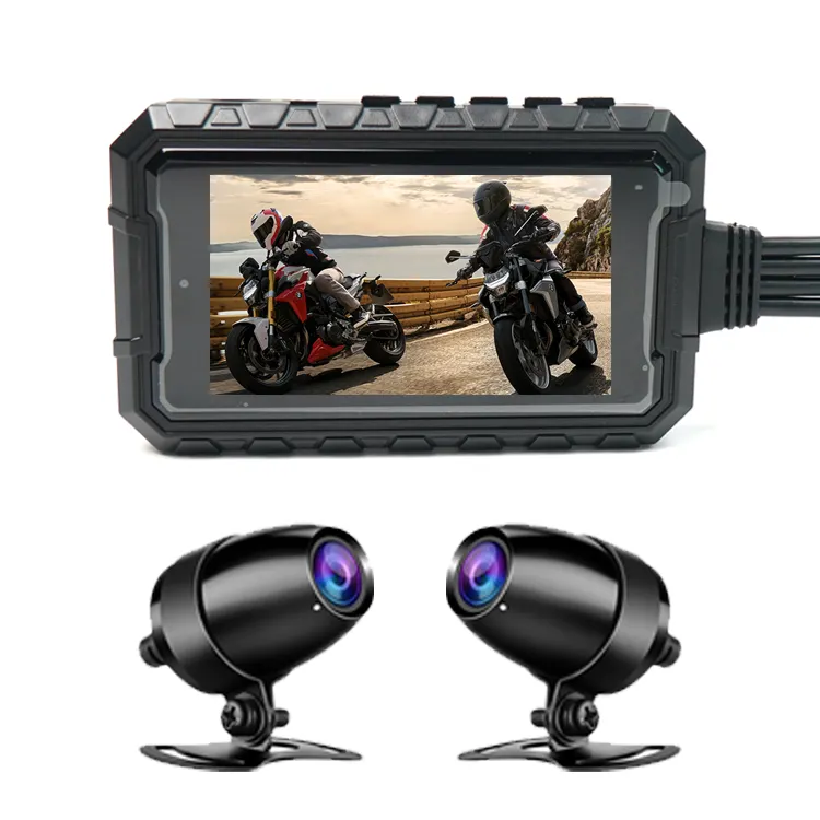 2021 Full HD 2 channel Motorbike car camera 1080P Dual Lens Motorcycle camera Video recorder