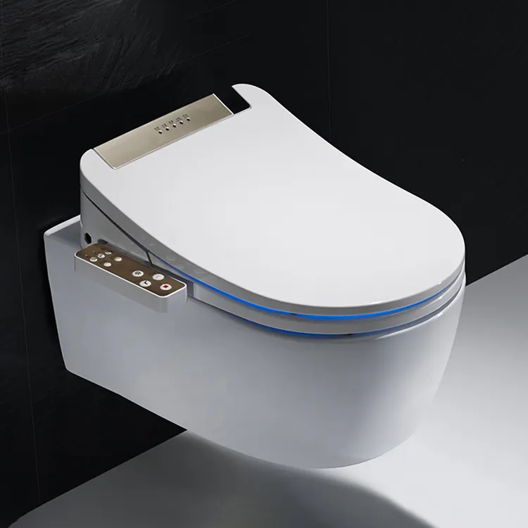 Modern luxury gold soft close bathroom automatic intelligent electric heated bidet smart toilet seat cover