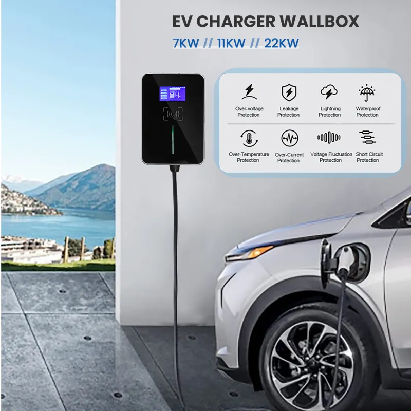 3 Phase AC Home Charging Car Charger 11kw With App EV Wallbox