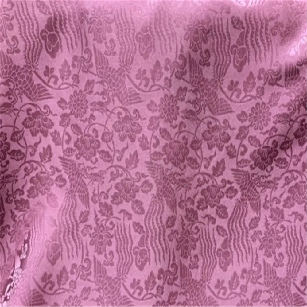 Amazing Phoenix Flower Design Silk Cotton Jacquard Fabric for Elegant Excellent Clothing