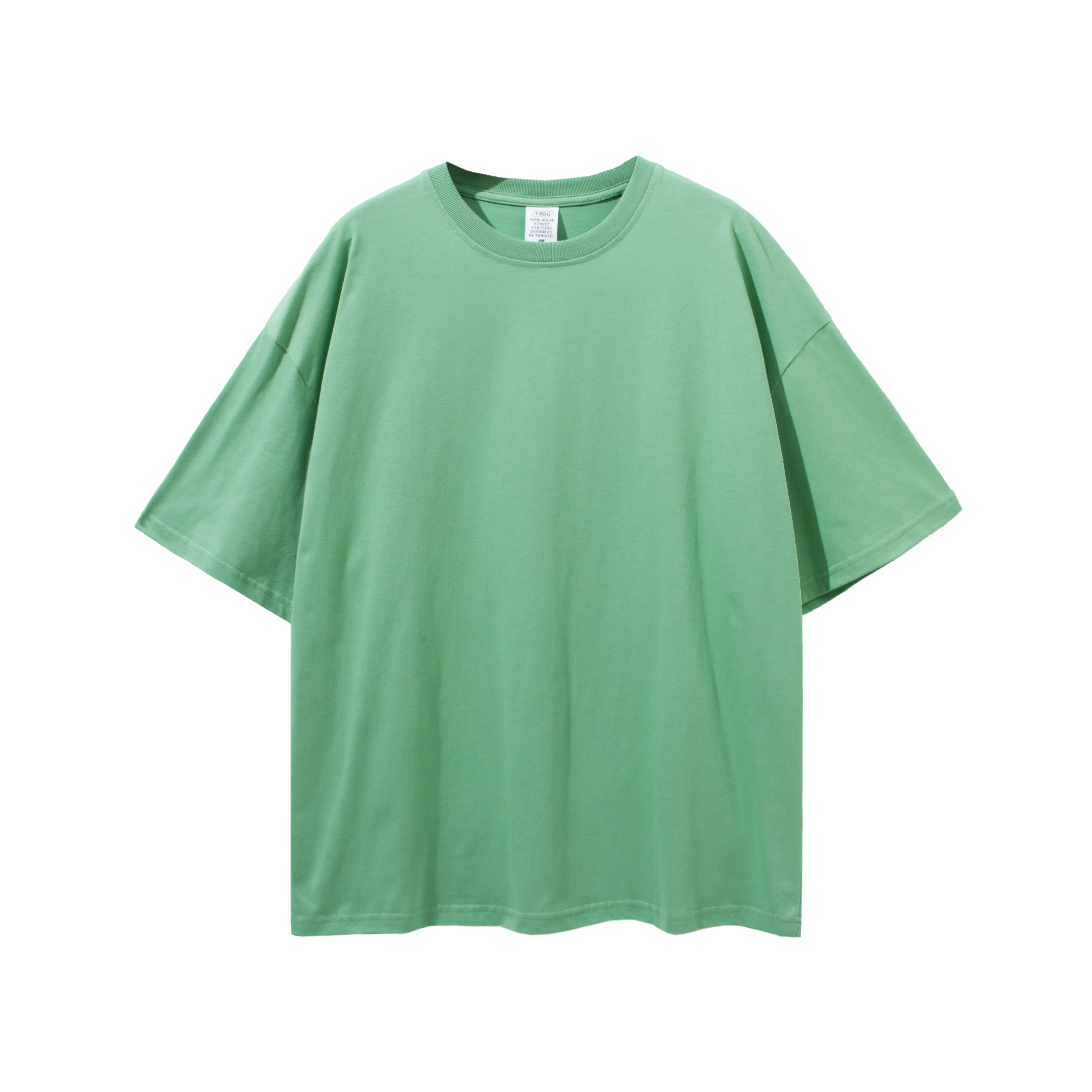 Новая 2024 Xinjiang хлопковая свободная Однотонная рубашка с коротким рукавом пустая Мужская Европейская и американская Модная брендовая футболка