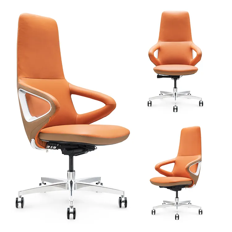 Офисная мебель, удобные офисные стулья из натуральной кожи с высокой спинкой, руководителя, поворотные офисные стулья для отеля