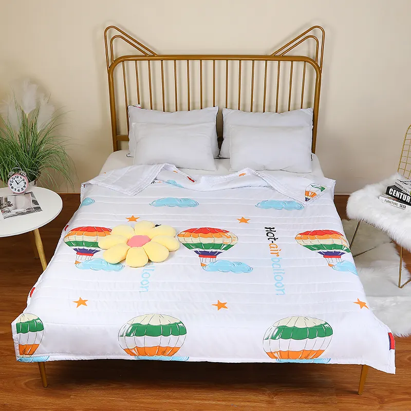 Light Cooling Bedroom Cotton Summer Quilt Comforter Washed Thin Summer-Cooled Air Conditioning Quilt