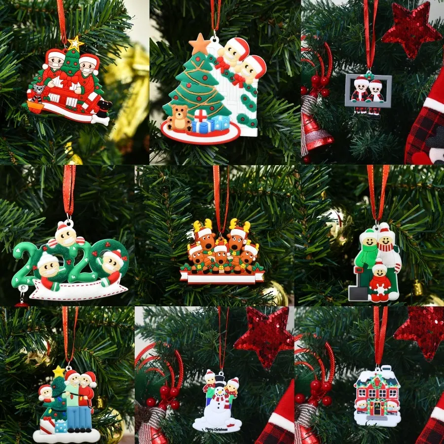 Multiple Design Options Manufactures Custom 2020 Personalized Family Christmas Tree Decoration Ornament Supplies