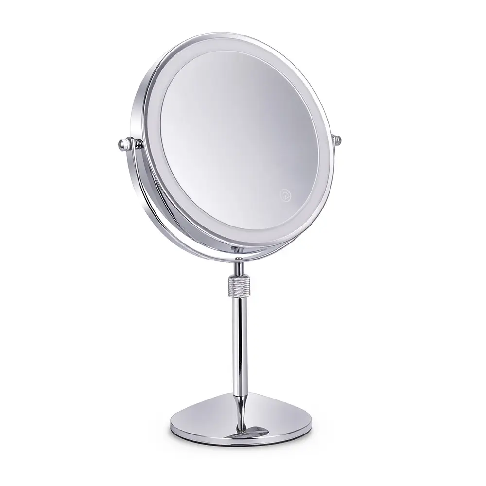 Портативное настольное зеркало для макияжа на 360 градусов с питанием от батареи