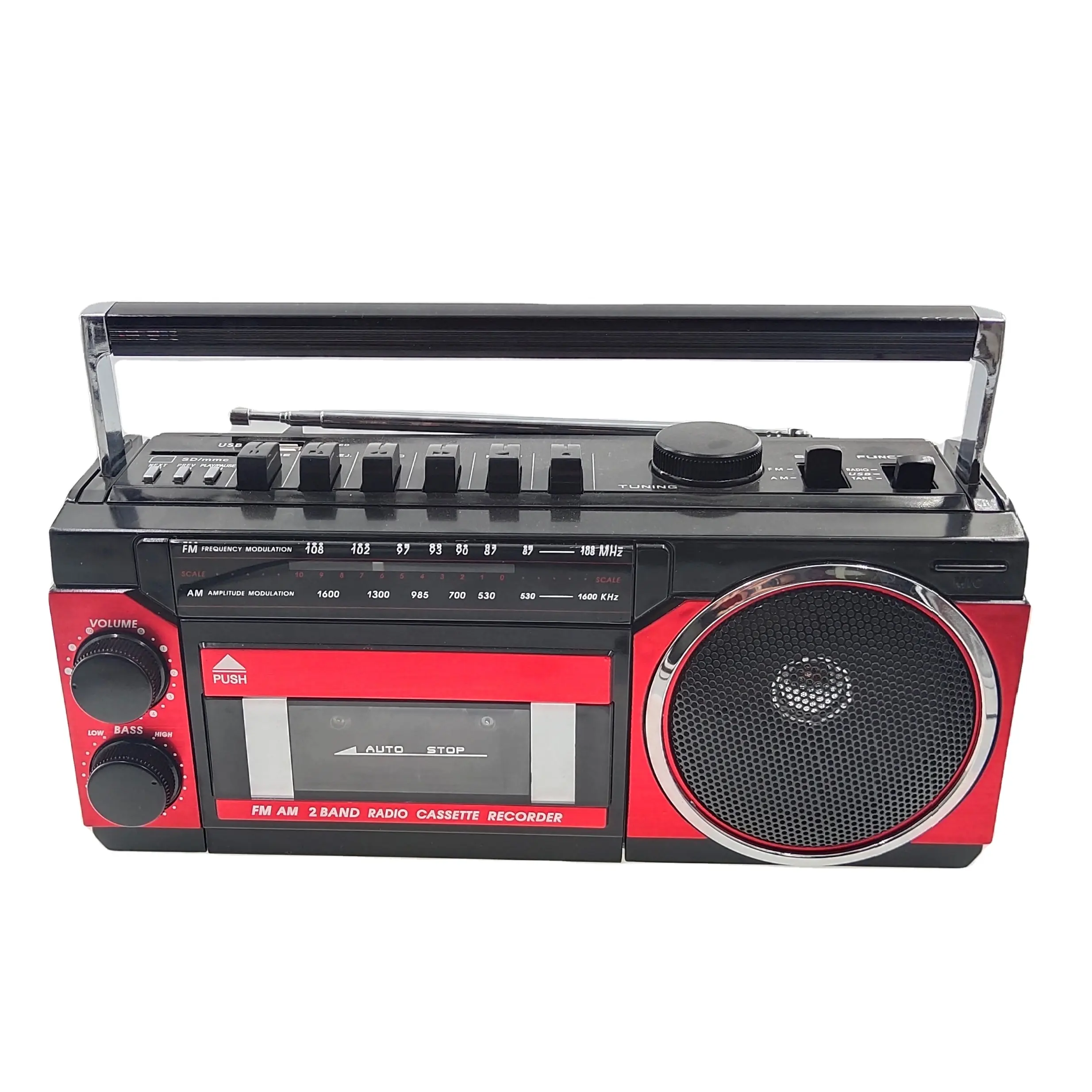 cmik mk-134 oem factory supply usb reel handheld tape am fm radio cd earphone jack cassette player