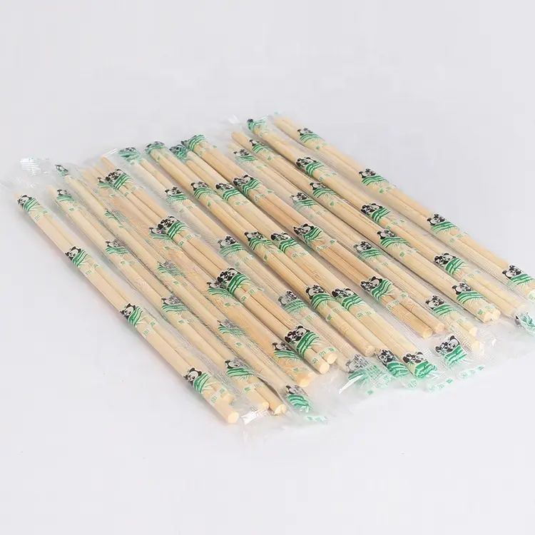 Disposable round bamboo noodle chopsticks for restaurant