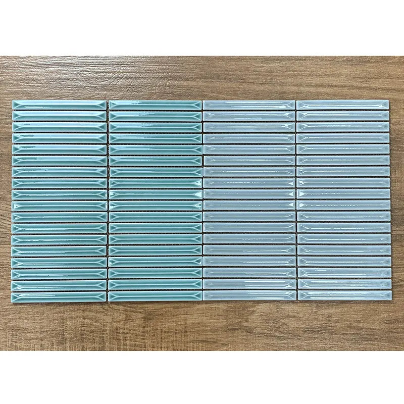 295x313mm Linear Long Strip Kitkat Bathroom Kitchen Backsplash Wall Porcelain Ceramic Mosaic Tiles