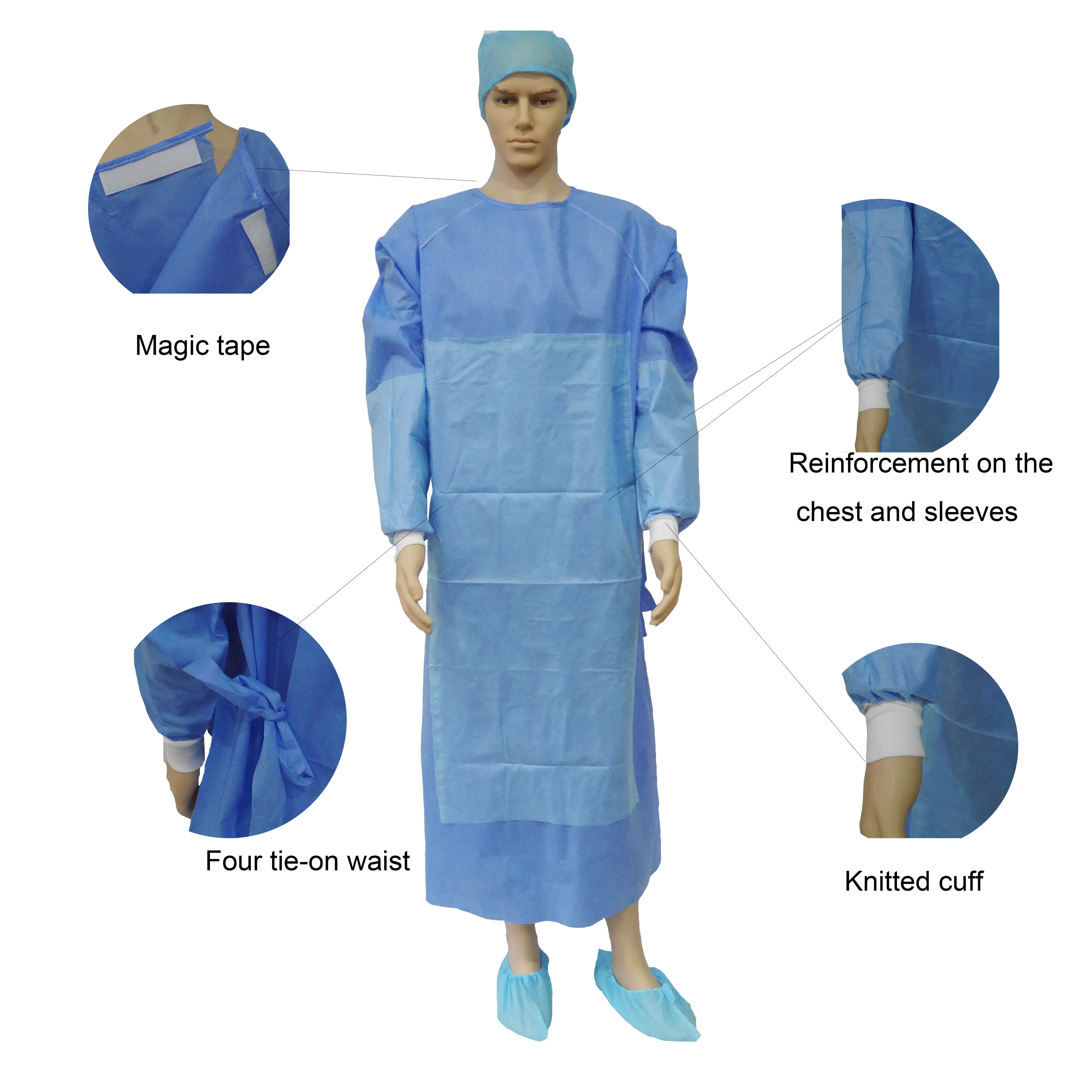 Barrier Surgical Gown Disposable Surgical Gown Packing Sterilization Kit Classic Style