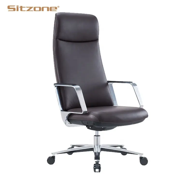 China Wholesale Boss swivel revolving manager office chair leather executive office chair with headrest