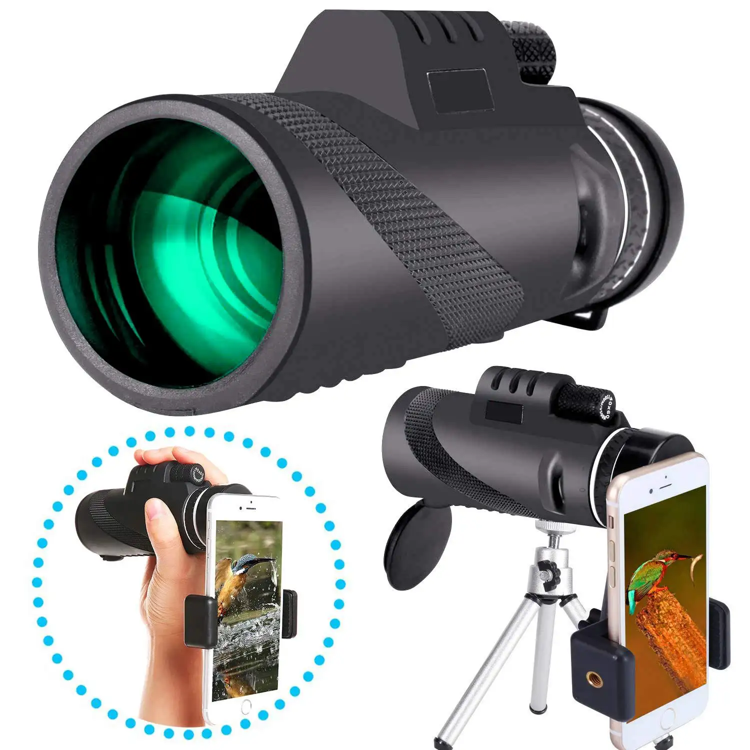 Powerful Monocular Long Range 1000m Telescope for Smartphone 40X60 Spyglass Zoom HD Hunting