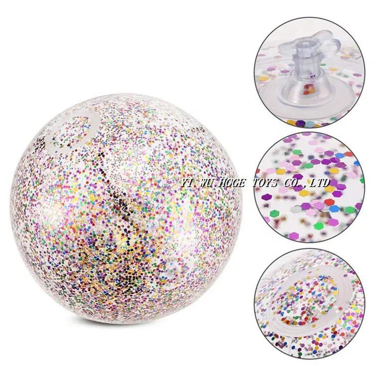 Fashion new style inflatable pvc glitter beach ball for Summer Beach