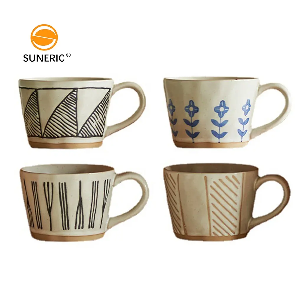 Кружки ручной работы в скандинавском стиле, керамические чашки для чая в японском стиле с ручной росписью и креативным подарком, оптовая продажа
