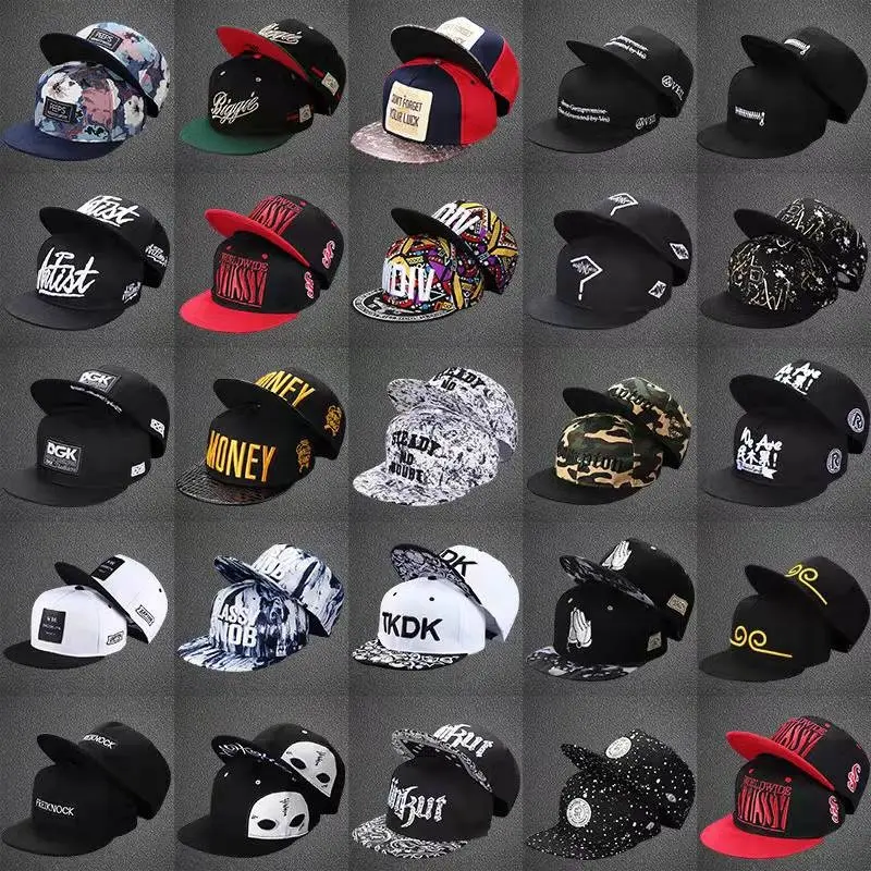 Factory price fashionable hip hop snapback caps OEM flat brim custom snapback caps