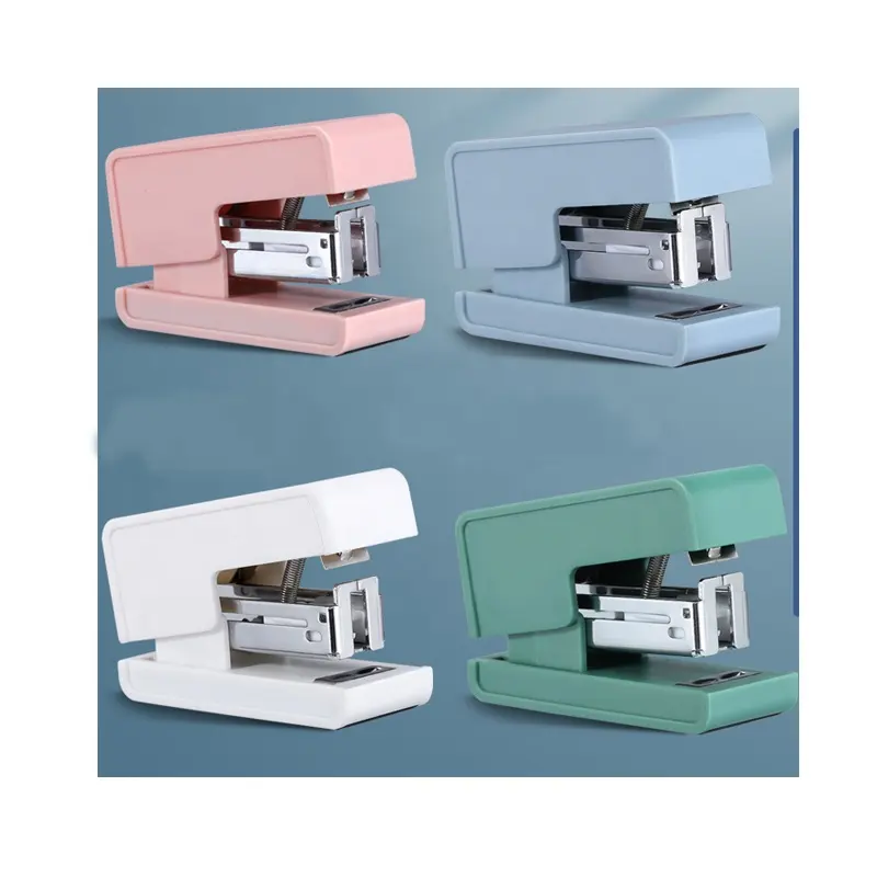 Andstal Morandi 4 colors Cute Kawaii Mini Stapler Effortless Binding Machine Stapler For School Office Supplies