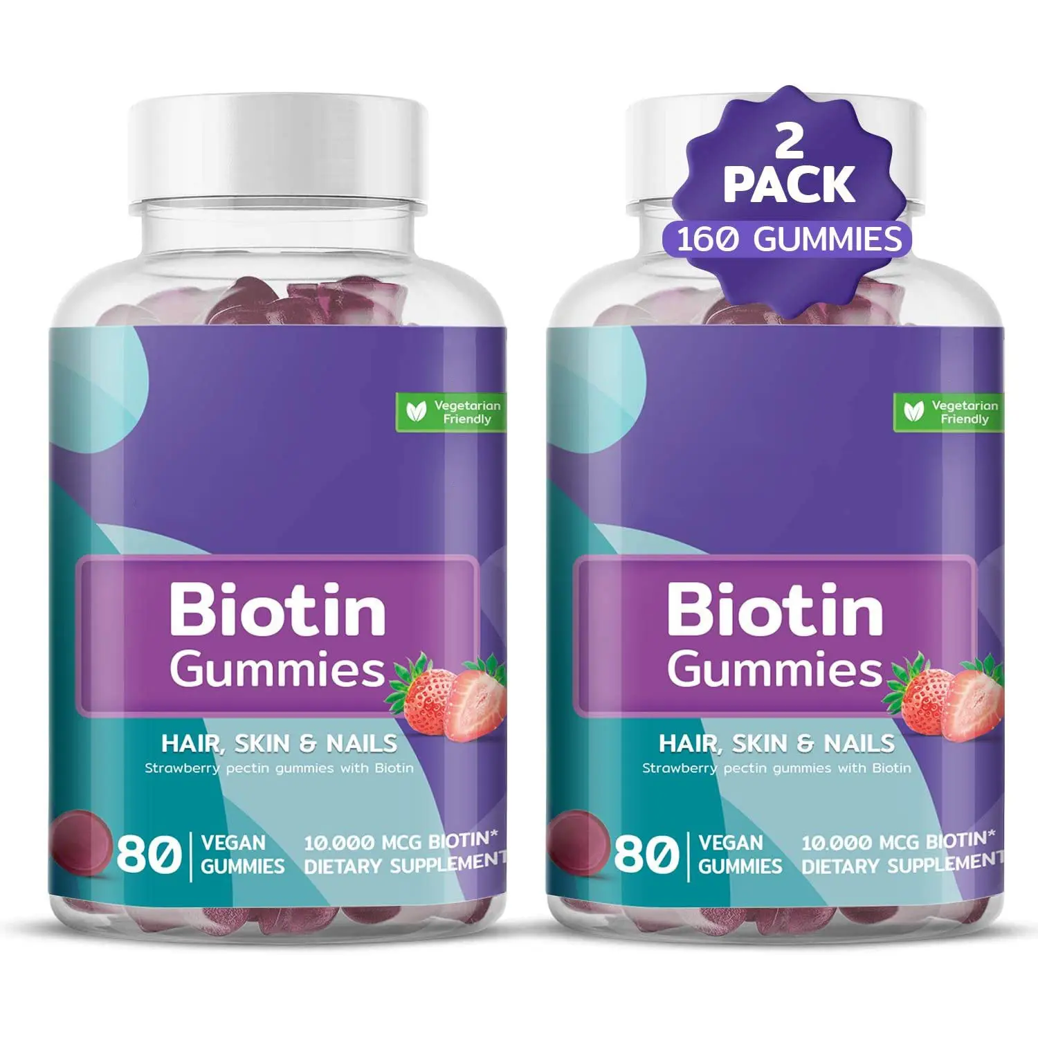 Private Label Biotin gummies Vitamin hair care pectin gummy Armor gummy candies