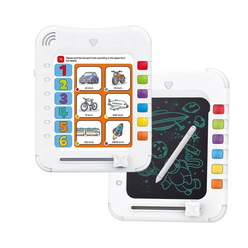 2 in 1 educational learning machine toys writing tablet multiple cards quiz thing connected electronic drawing pad toy for kids