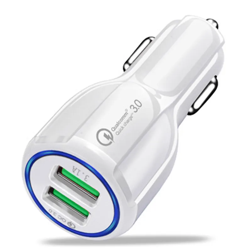 Hot Selling Factory Dual-USB Quick Charge Car Charger With Led